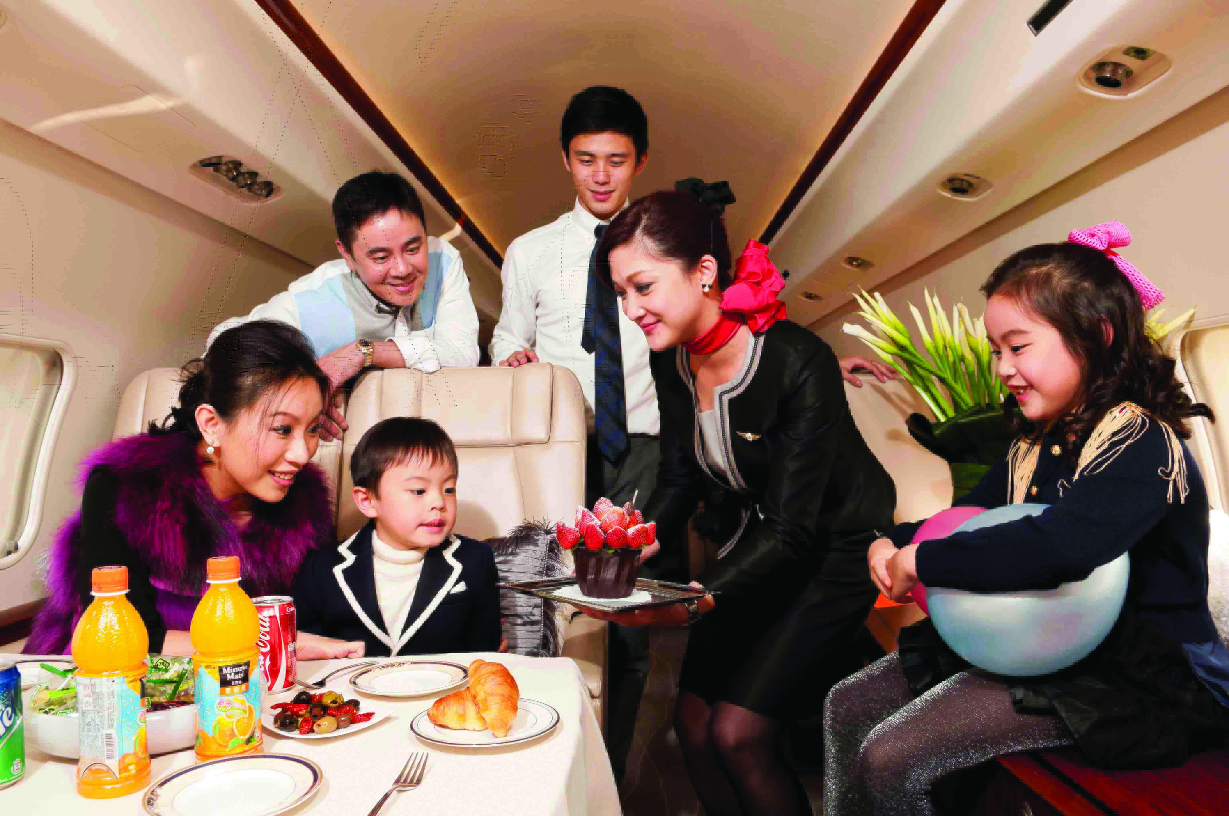 Chinese Family on Private Jet