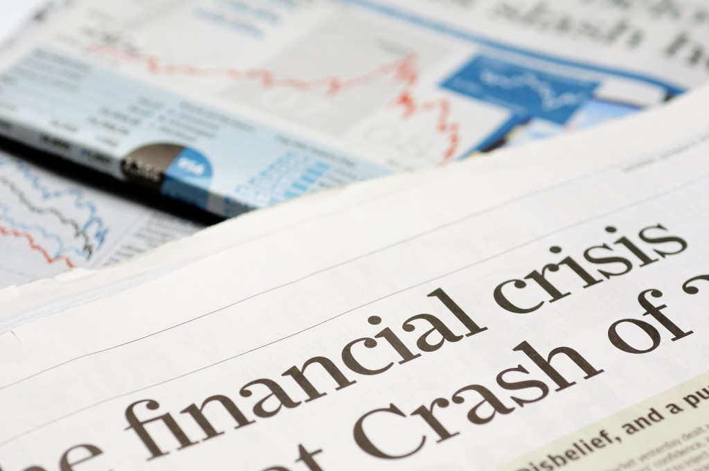 Newspaper headlines - financial crisis on 2008