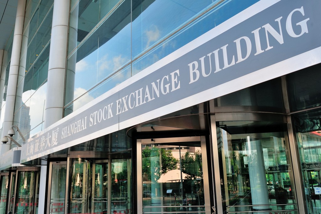 SHANGHAI, CHINA - JUNE 2: Shanghai Stock Exchange closeup on JUN